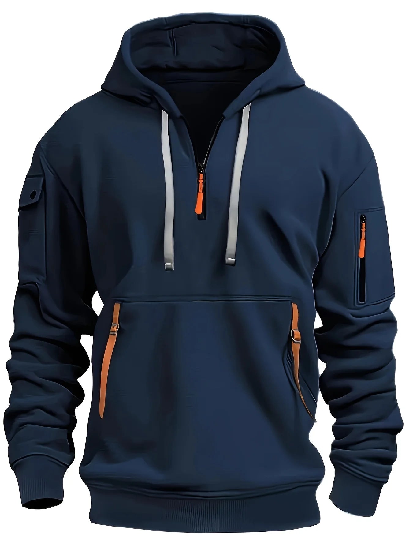 Originality 1/4 Zip up Autumn Winter Men Fashion Hoodie