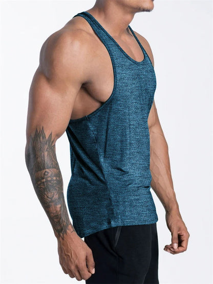 Men's Muscle Fit Gym Tank Top – Sleeveless Sports Workout Shirt