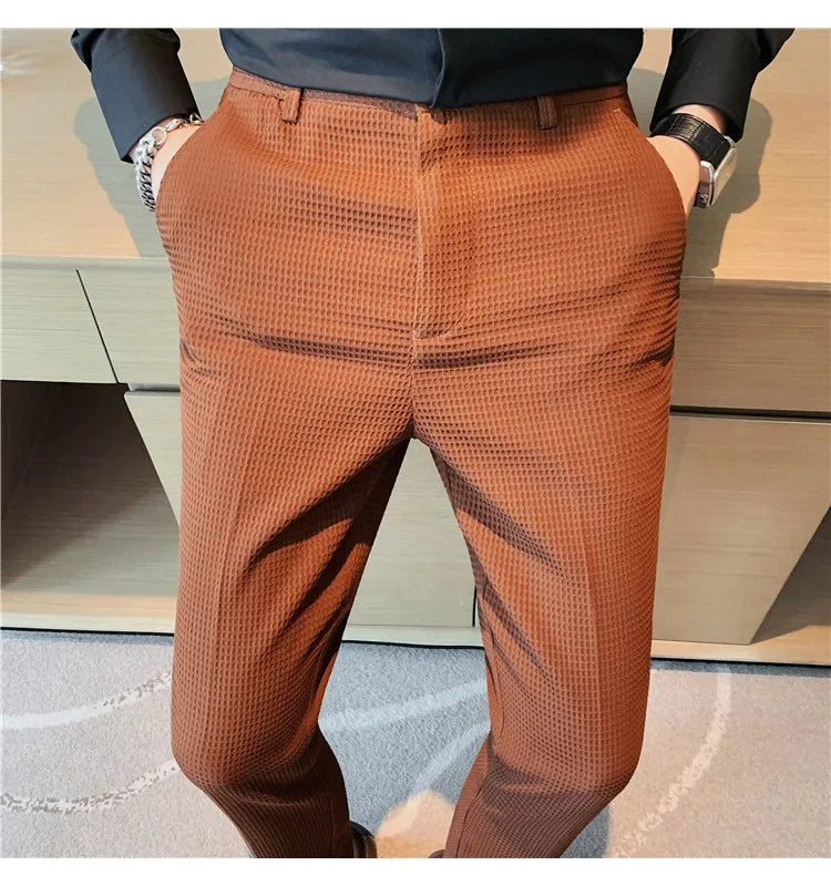 Casual Business Straight-leg Pants For Summer Lightweight Breathable
