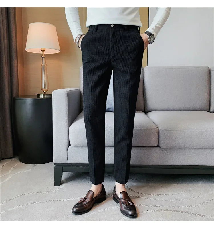 Casual Business Straight-leg Pants For Summer Lightweight Breathable