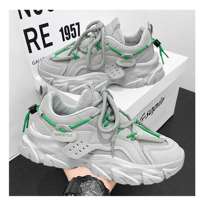 Men's Shoe Breathable Thick Soled Casual Sneakers
