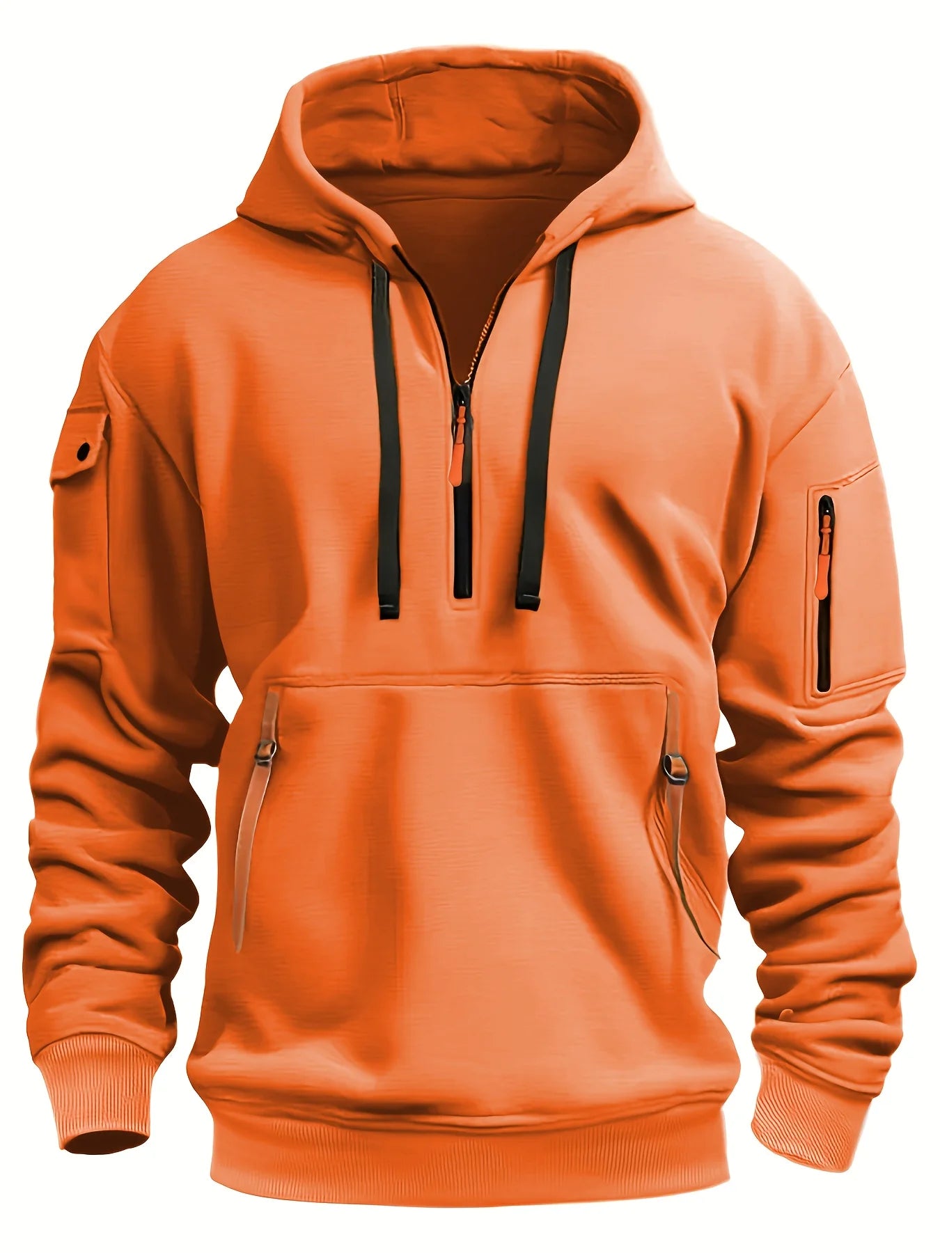Originality 1/4 Zip up Autumn Winter Men Fashion Hoodie