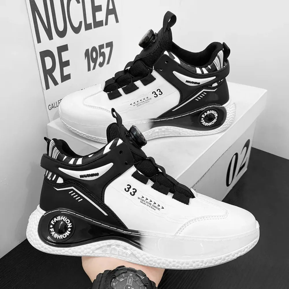 Men's Sneakers with Swivel Buckle, Comfortable, Non-slip, with Laces, Durable, for Outdoor Activities