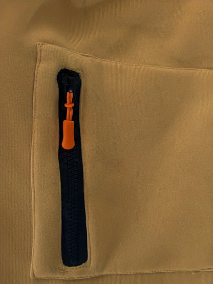New high-quality men's zipper multi-pocket hoodies