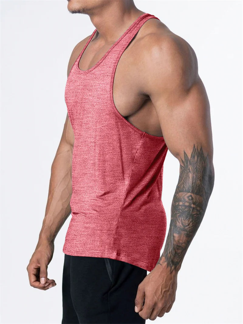 Men's Muscle Fit Gym Tank Top – Sleeveless Sports Workout Shirt