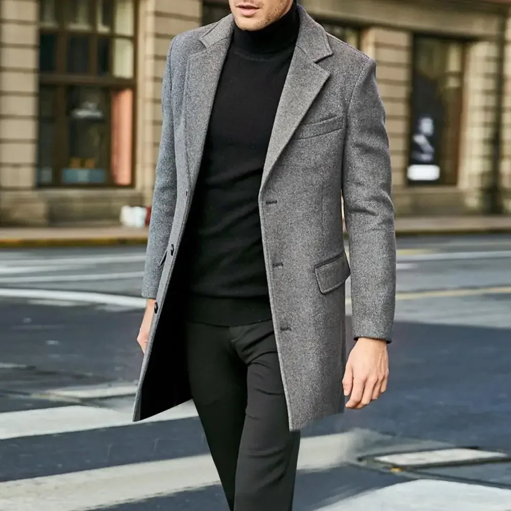 Casual Business Jackets Man Warm Coat