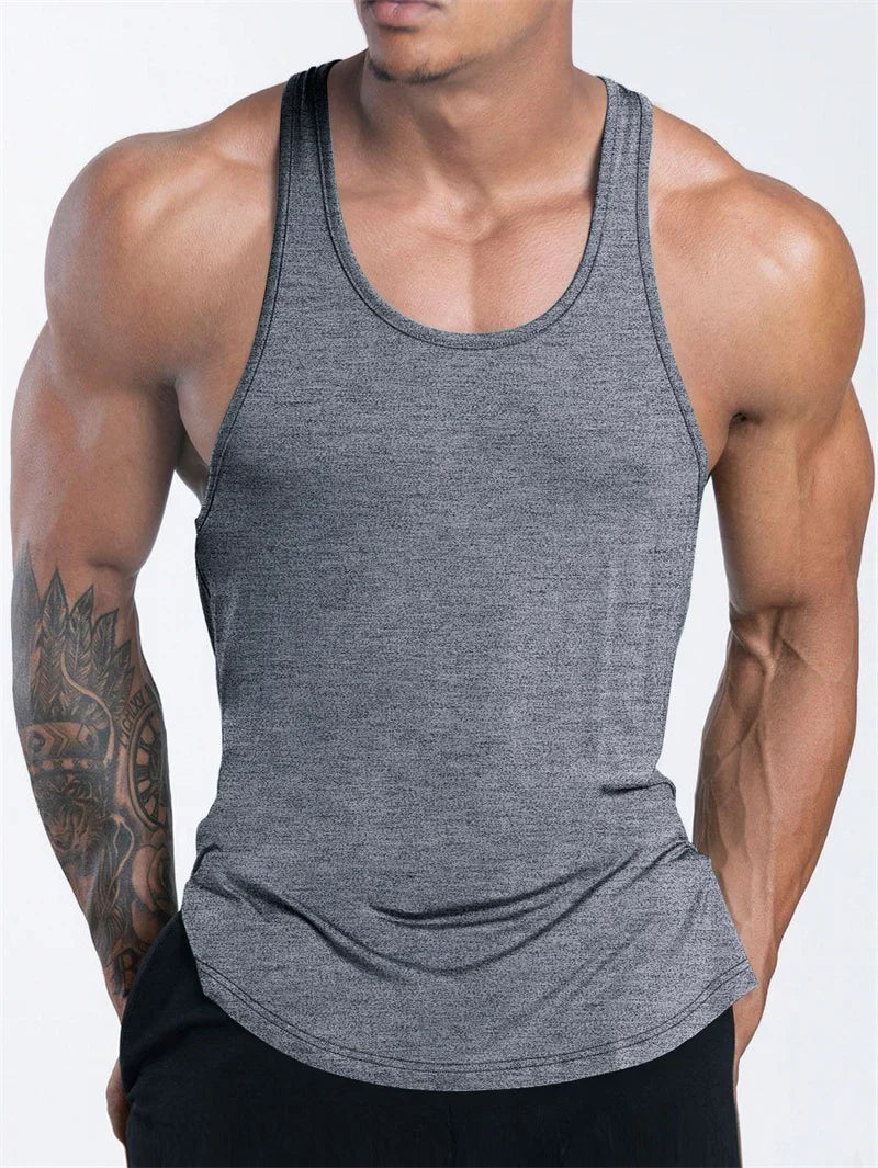 Men's Muscle Fit Gym Tank Top – Sleeveless Sports Workout Shirt