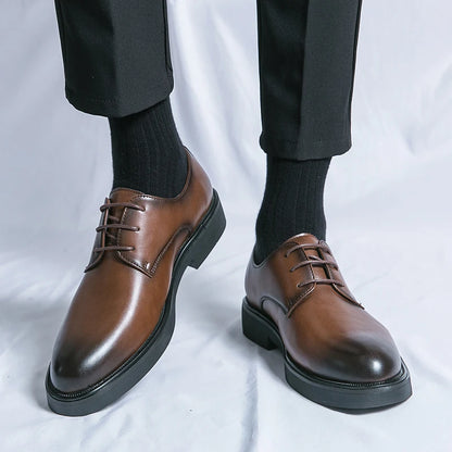 Classic Italy Pointed Toe Leather Shoes