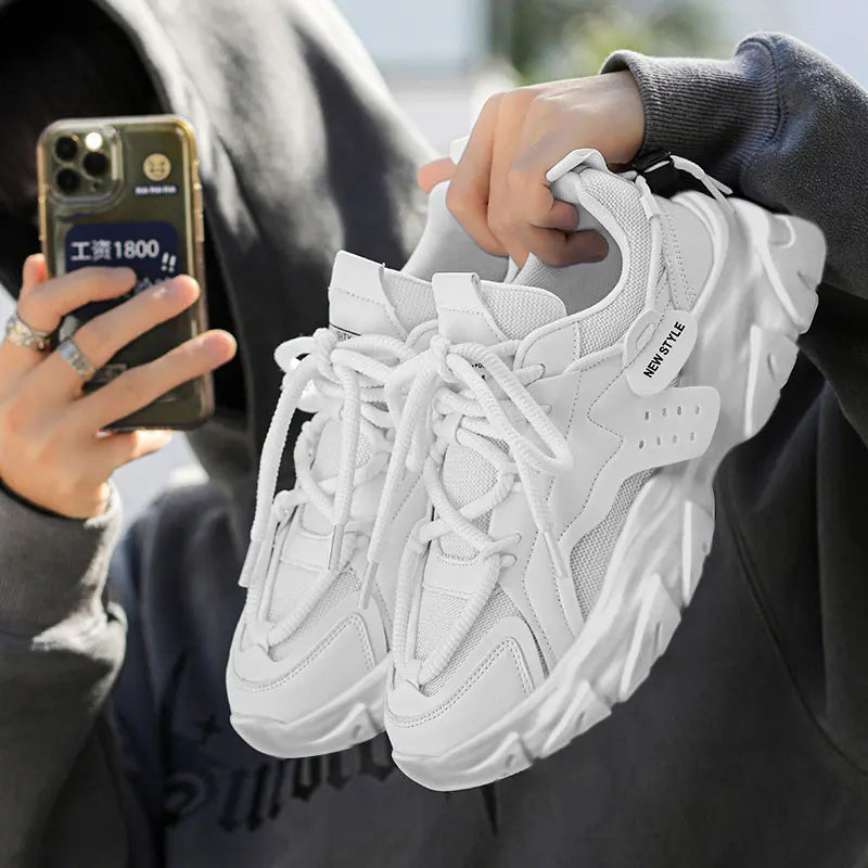 Men's Shoe Breathable Thick Soled Casual Sneakers