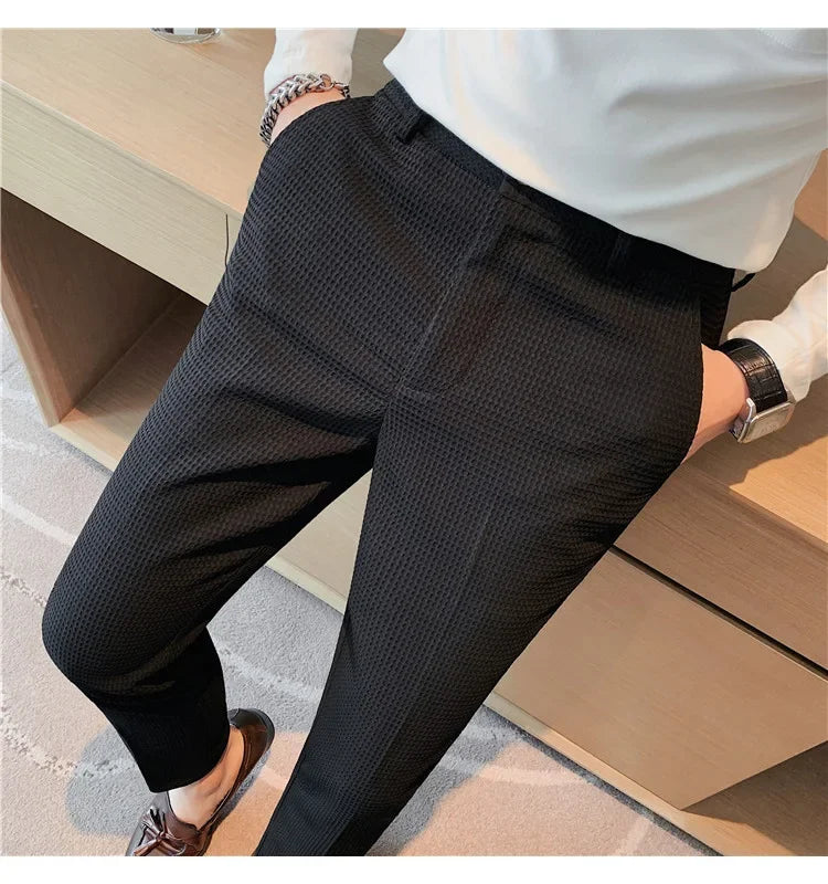 Casual Business Straight-leg Pants For Summer Lightweight Breathable