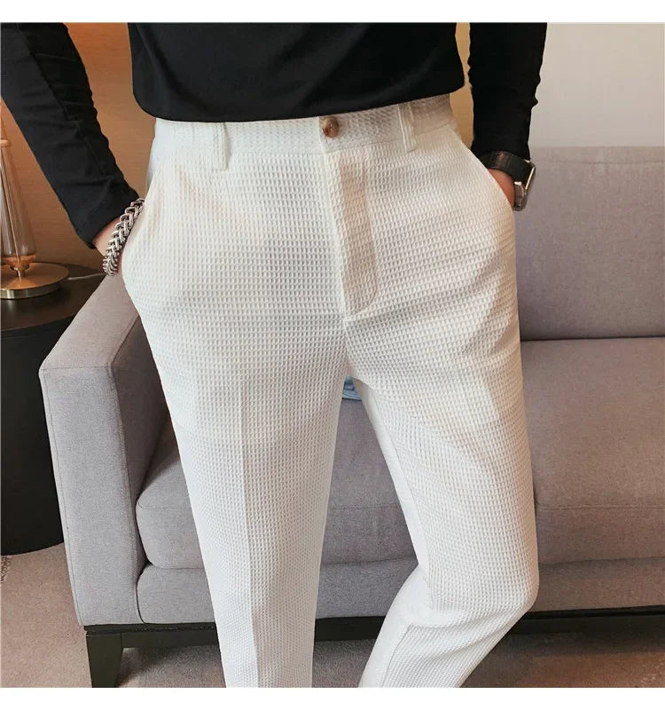 Casual Business Straight-leg Pants For Summer Lightweight Breathable