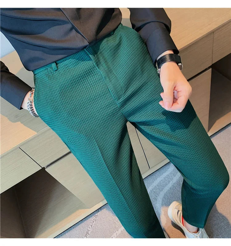Casual Business Straight-leg Pants For Summer Lightweight Breathable
