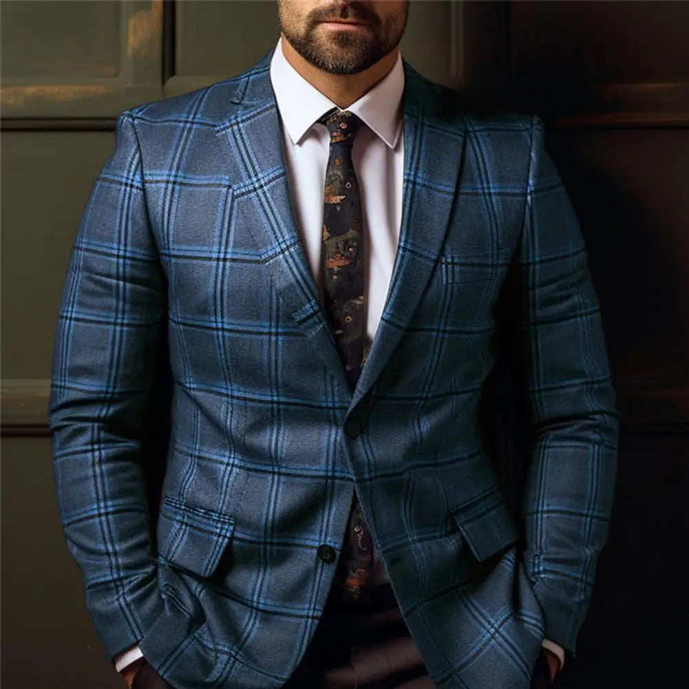 Men Suit Coat Formal Business Style