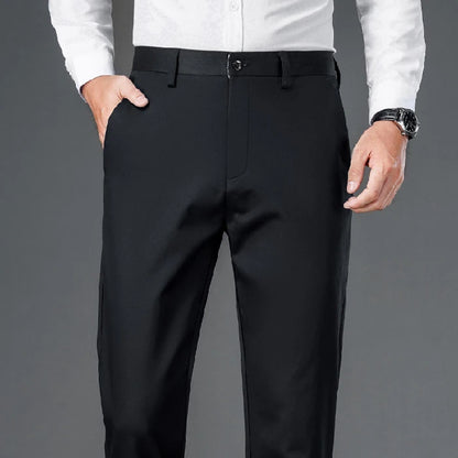 Men's lightweight business casual pants with micro elasticity