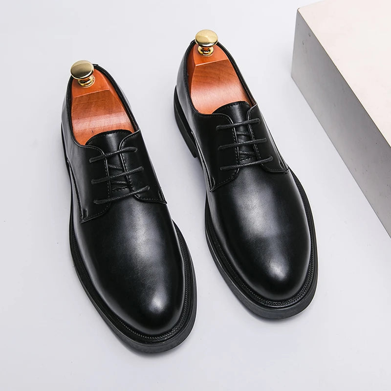 Classic Italy Pointed Toe Leather Shoes