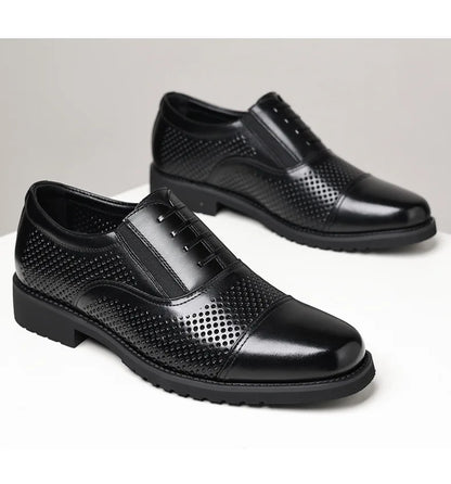 Breathable Hallow New Designer Cow Leather Shoes