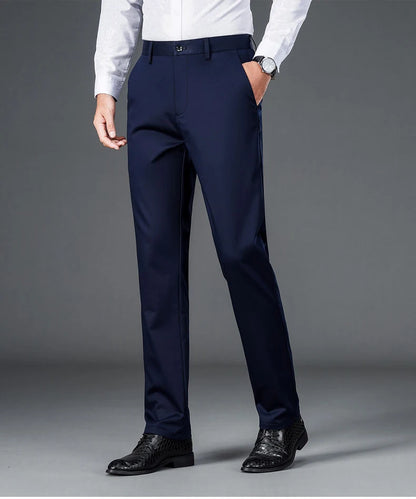 Men's lightweight business casual pants with micro elasticity