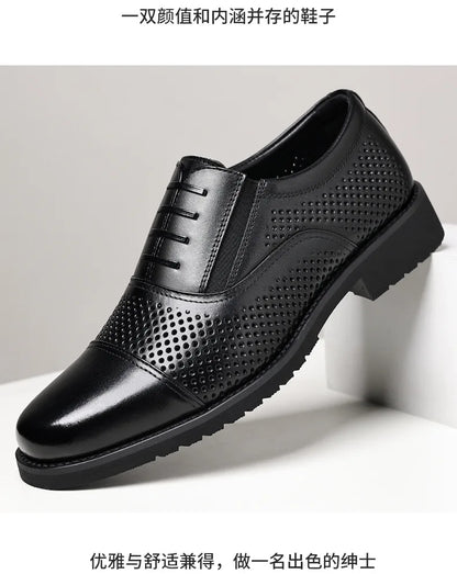 Breathable Hallow New Designer Cow Leather Shoes