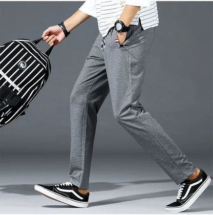 Elastic Waist Sweatpants Cotton Trousers