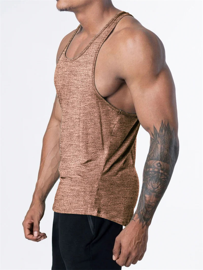 Men's Muscle Fit Gym Tank Top – Sleeveless Sports Workout Shirt