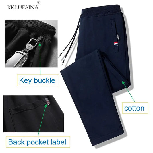 Elastic Waist Sweatpants Cotton Trousers