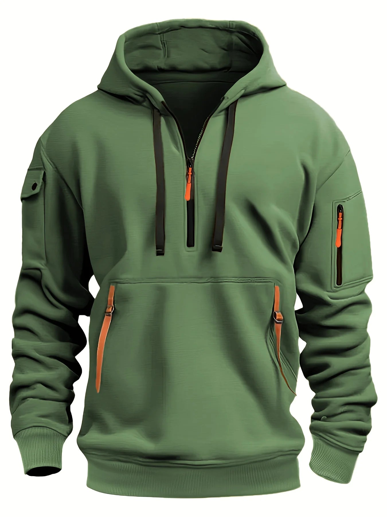 Originality 1/4 Zip up Autumn Winter Men Fashion Hoodie