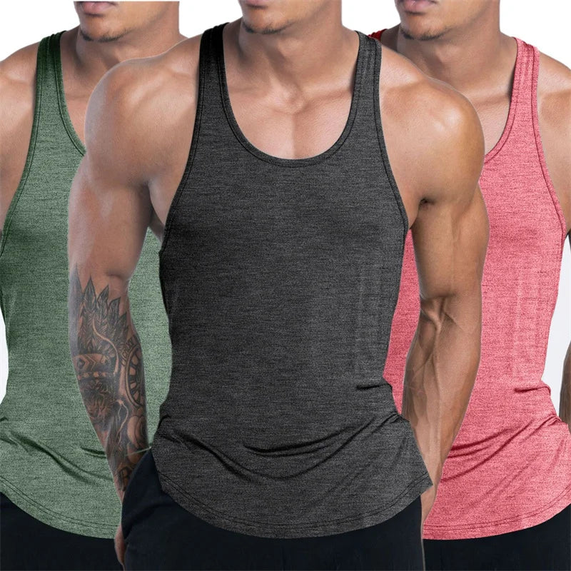Men's Muscle Fit Gym Tank Top – Sleeveless Sports Workout Shirt