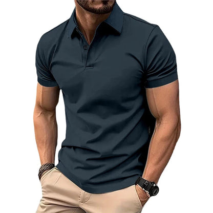 Summer Men's Solid Color Polo Shirt