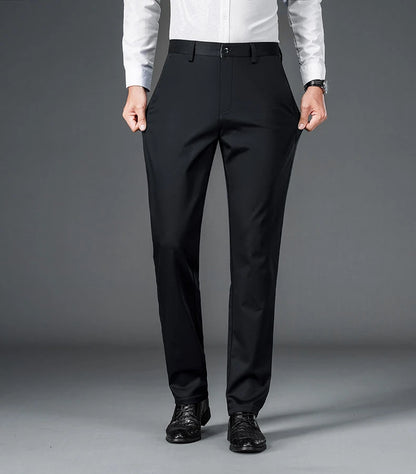 Men's lightweight business casual pants with micro elasticity