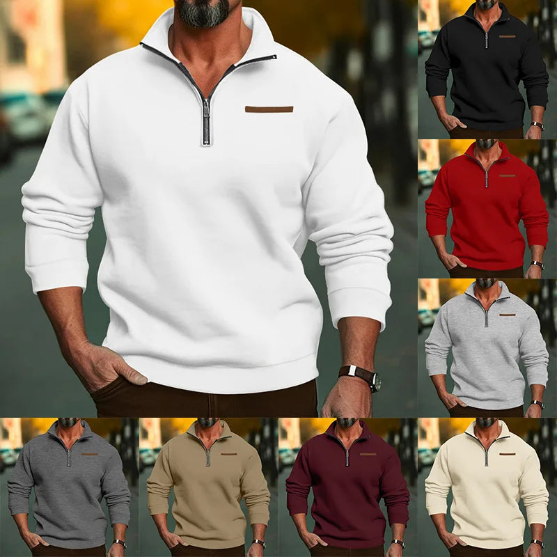 Solid color casual sweater