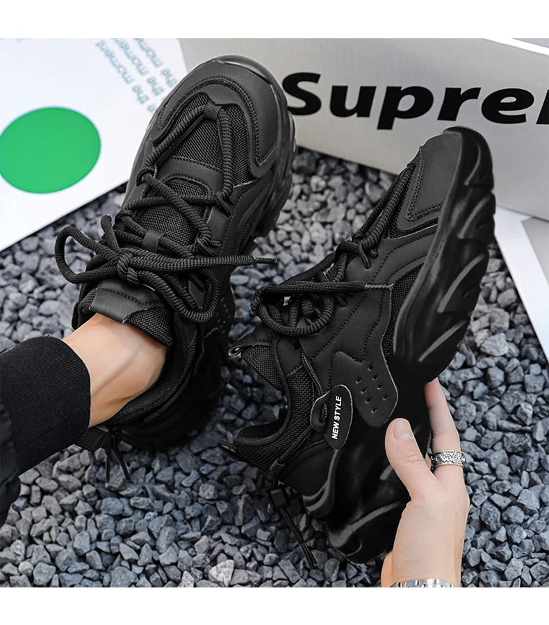 Men's Shoe Breathable Thick Soled Casual Sneakers