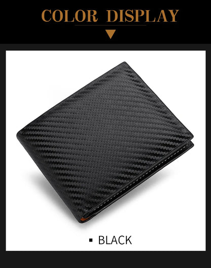 New Carbon Fiber Short Wallet