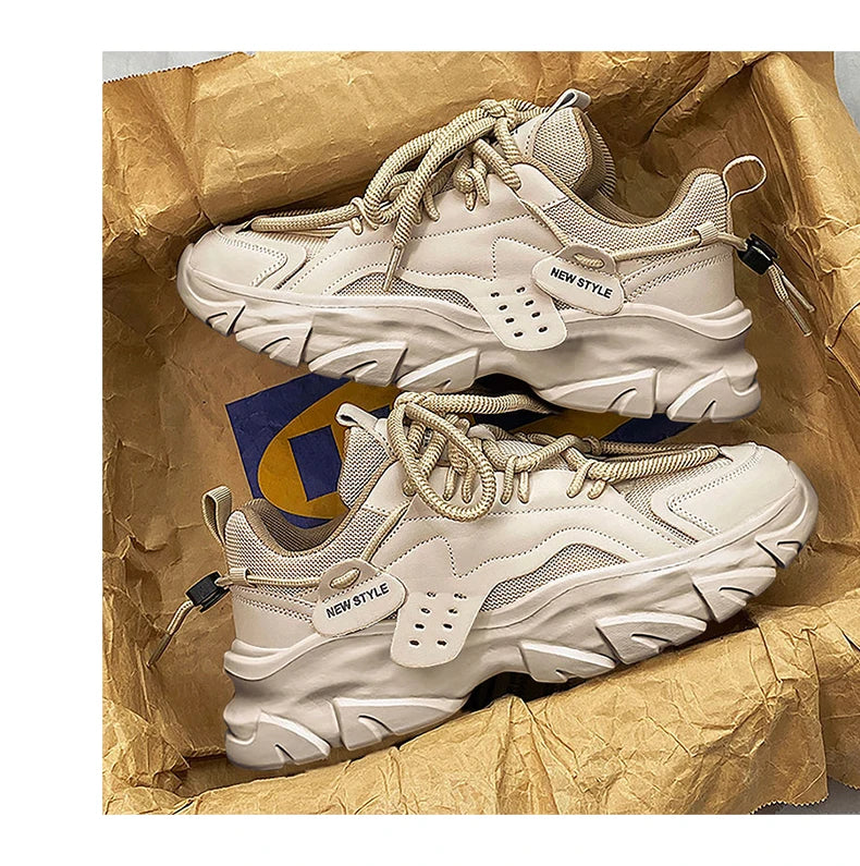 Men's Shoe Breathable Thick Soled Casual Sneakers