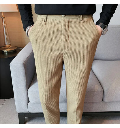 Casual Business Straight-leg Pants For Summer Lightweight Breathable
