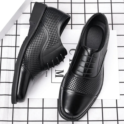 Breathable Hallow New Designer Cow Leather Shoes