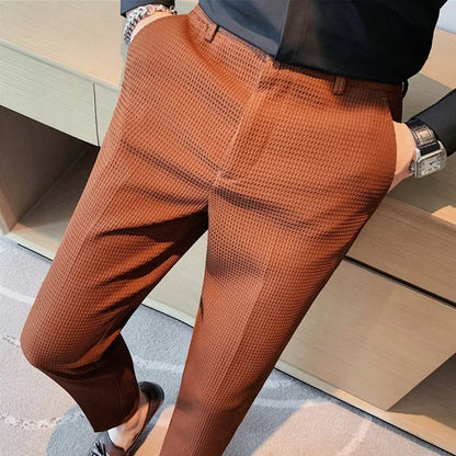Casual Business Straight-leg Pants For Summer Lightweight Breathable