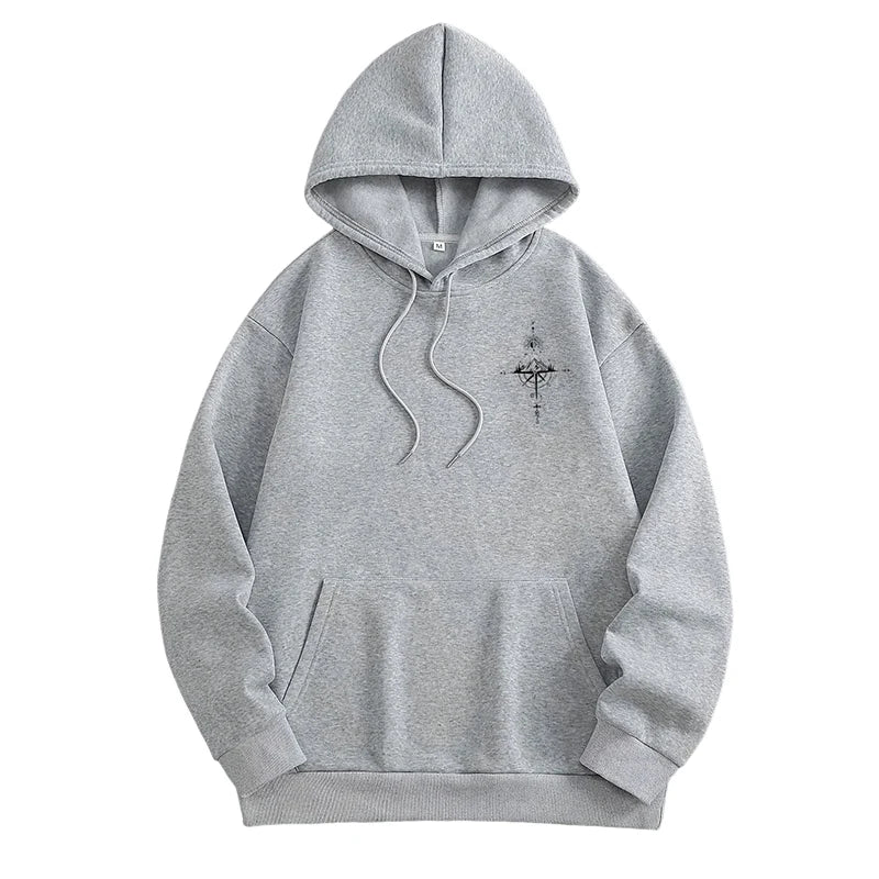 Vintage Compass Print Hoodies