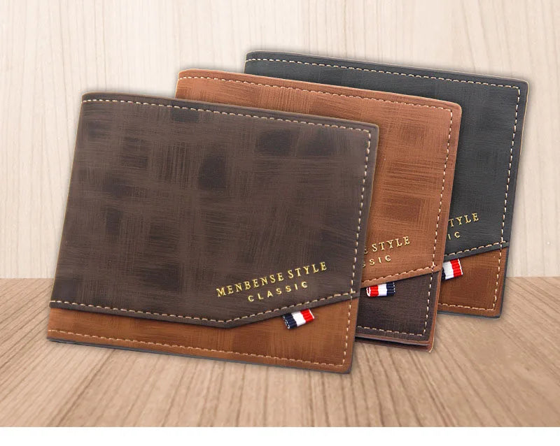 Short Men Wallets Slim Classic Coin Pocket Photo Holder