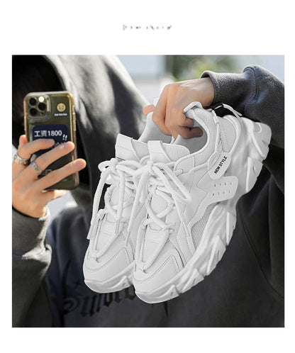 Men's Shoe Breathable Thick Soled Casual Sneakers