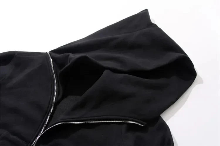 New Hoodies Men zipper Cardigan harajuku black sweatshirts