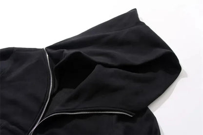 New Hoodies Men zipper Cardigan harajuku black sweatshirts