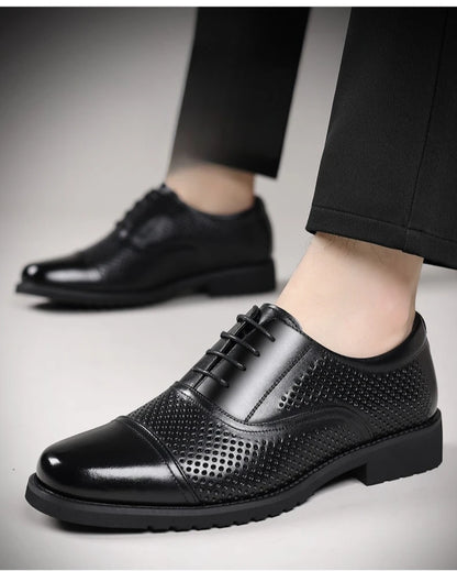 Breathable Hallow New Designer Cow Leather Shoes