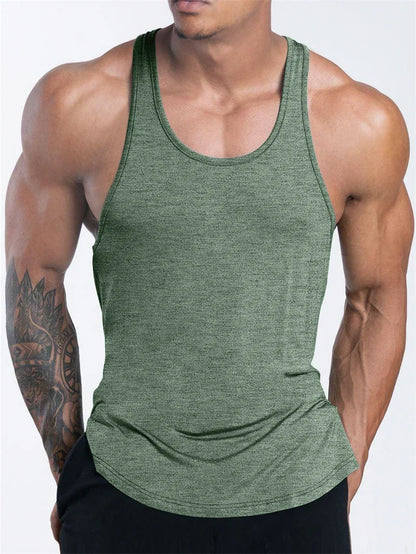Men's Muscle Fit Gym Tank Top – Sleeveless Sports Workout Shirt