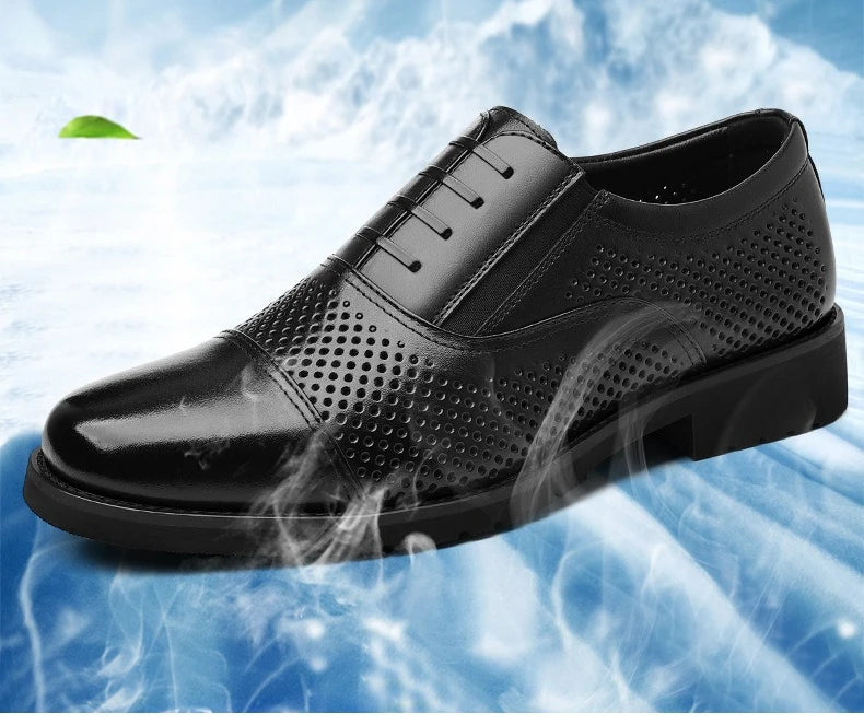 Breathable Hallow New Designer Cow Leather Shoes