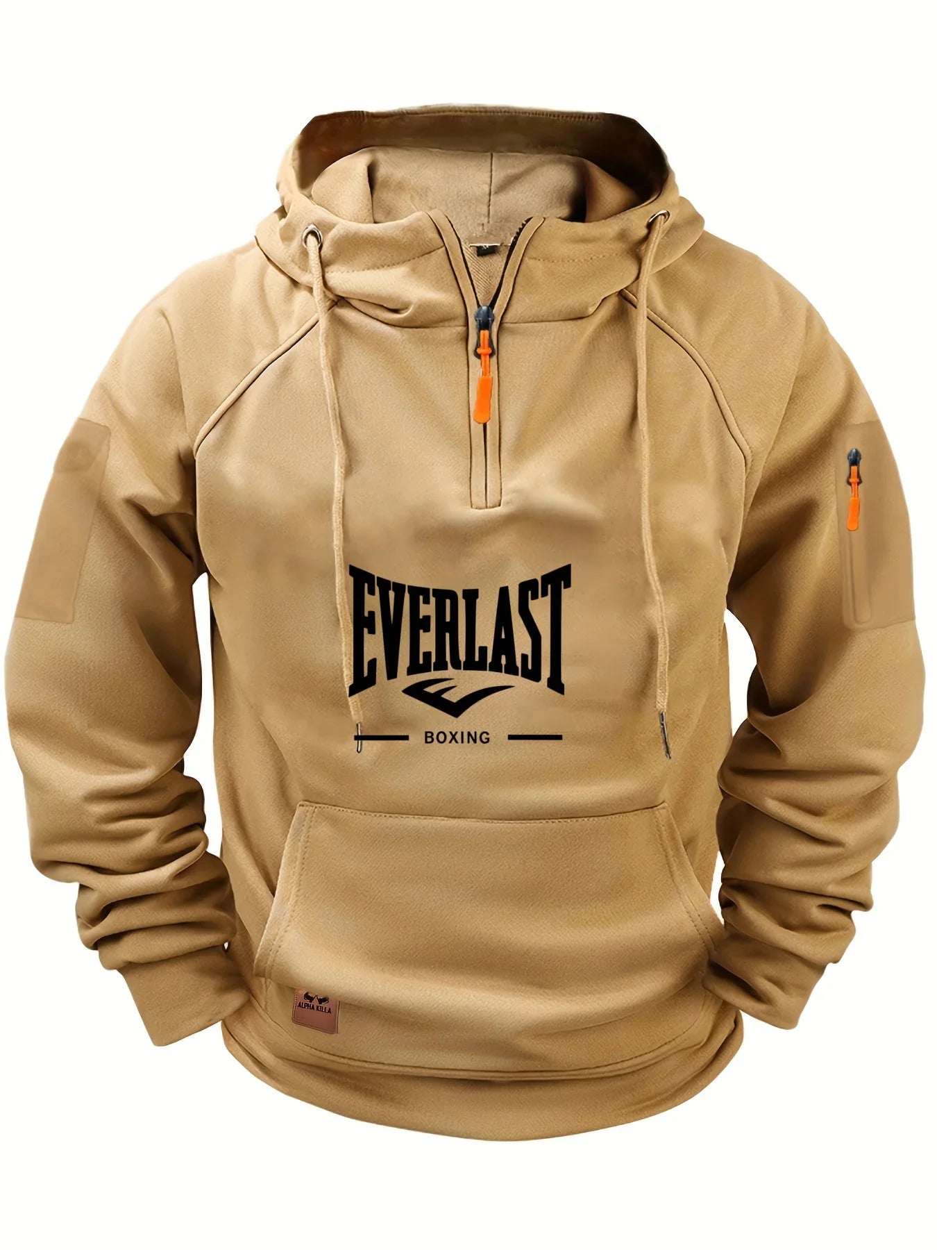 New high-quality men's zipper multi-pocket hoodies