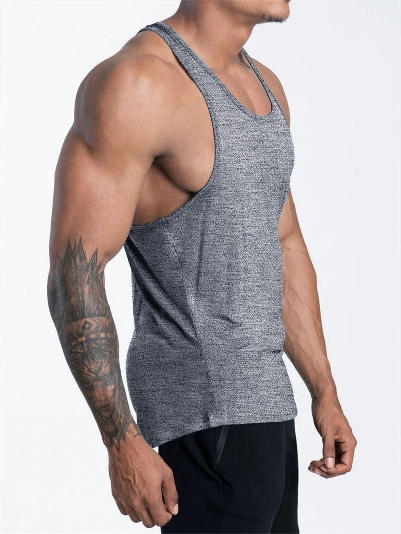 Men's Muscle Fit Gym Tank Top – Sleeveless Sports Workout Shirt