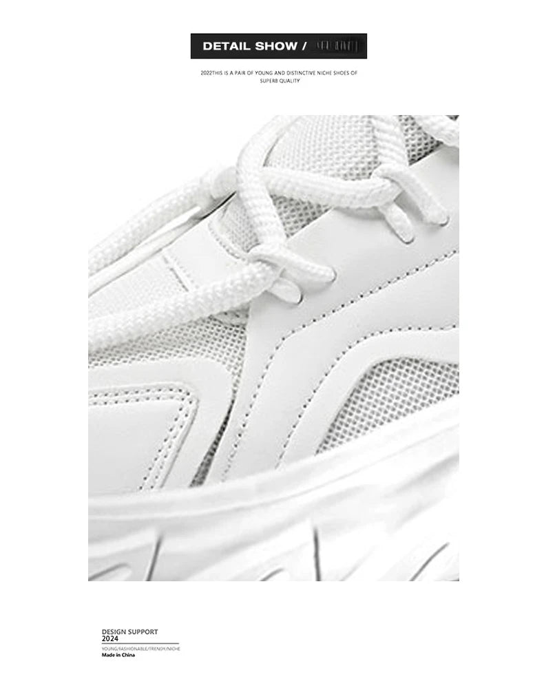 Men's Shoe Breathable Thick Soled Casual Sneakers