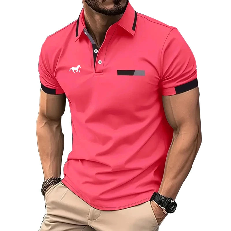 Short Sleeve Fashion Slim Fit Polo Shirt 100% Polyester
