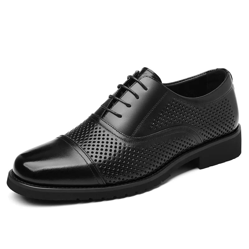 Breathable Hallow New Designer Cow Leather Shoes