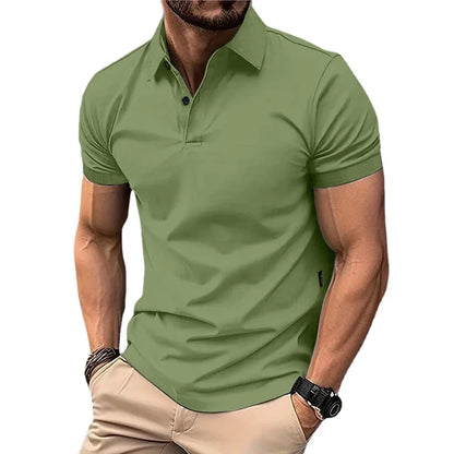 Summer Men's Solid Color Polo Shirt